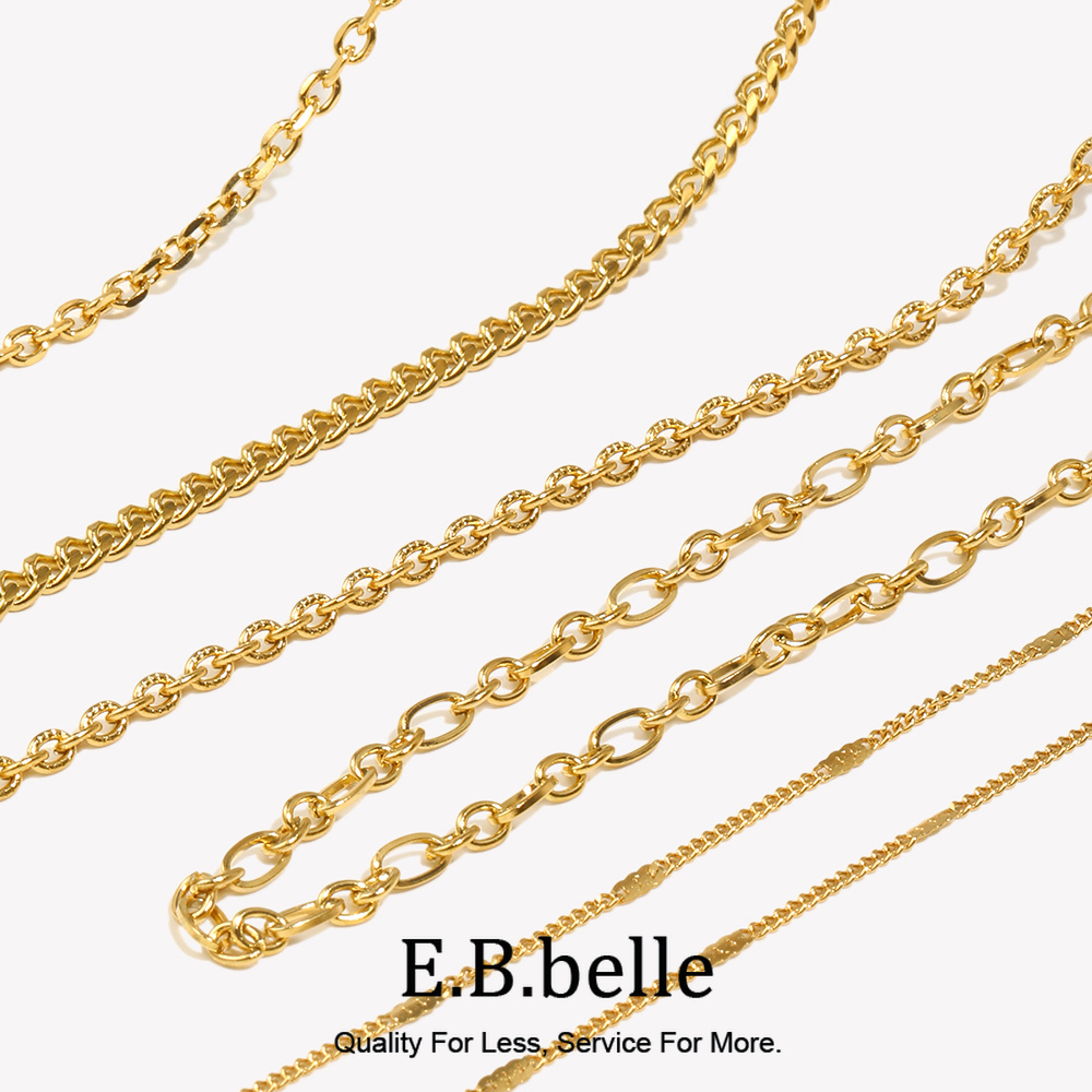Coin Necklace Delicate - E.B.belle Thin Delicate Link Flower Coin