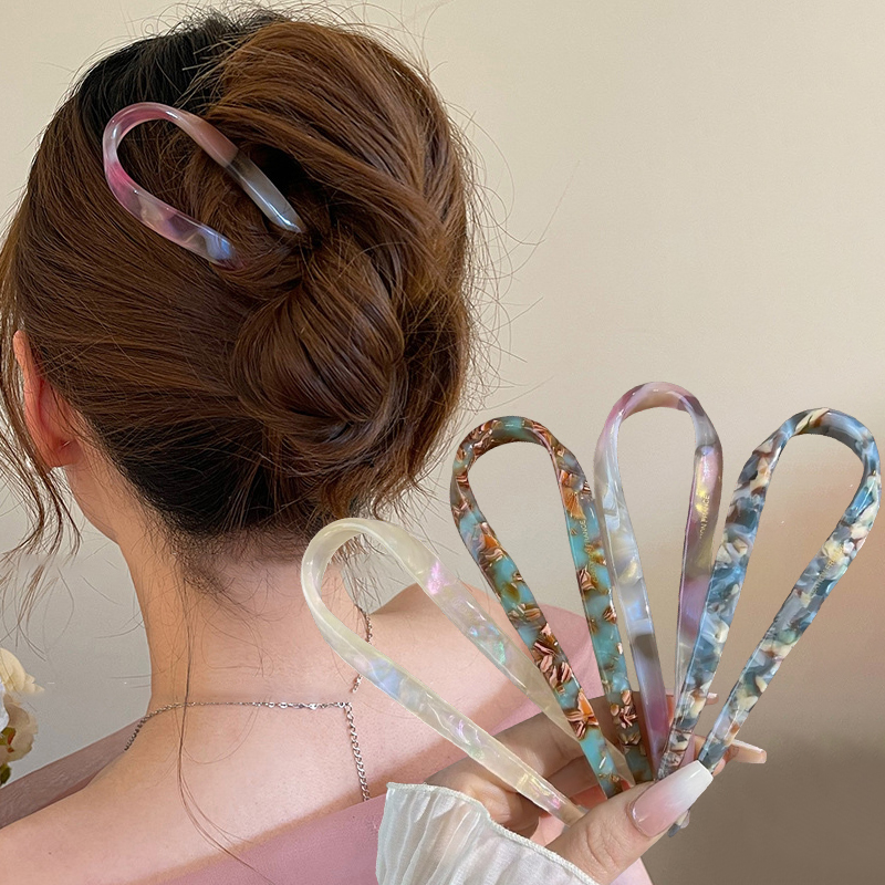 Women Knight Accessories - U-Shaped Hair Sticks Acetate Acrylic Hair