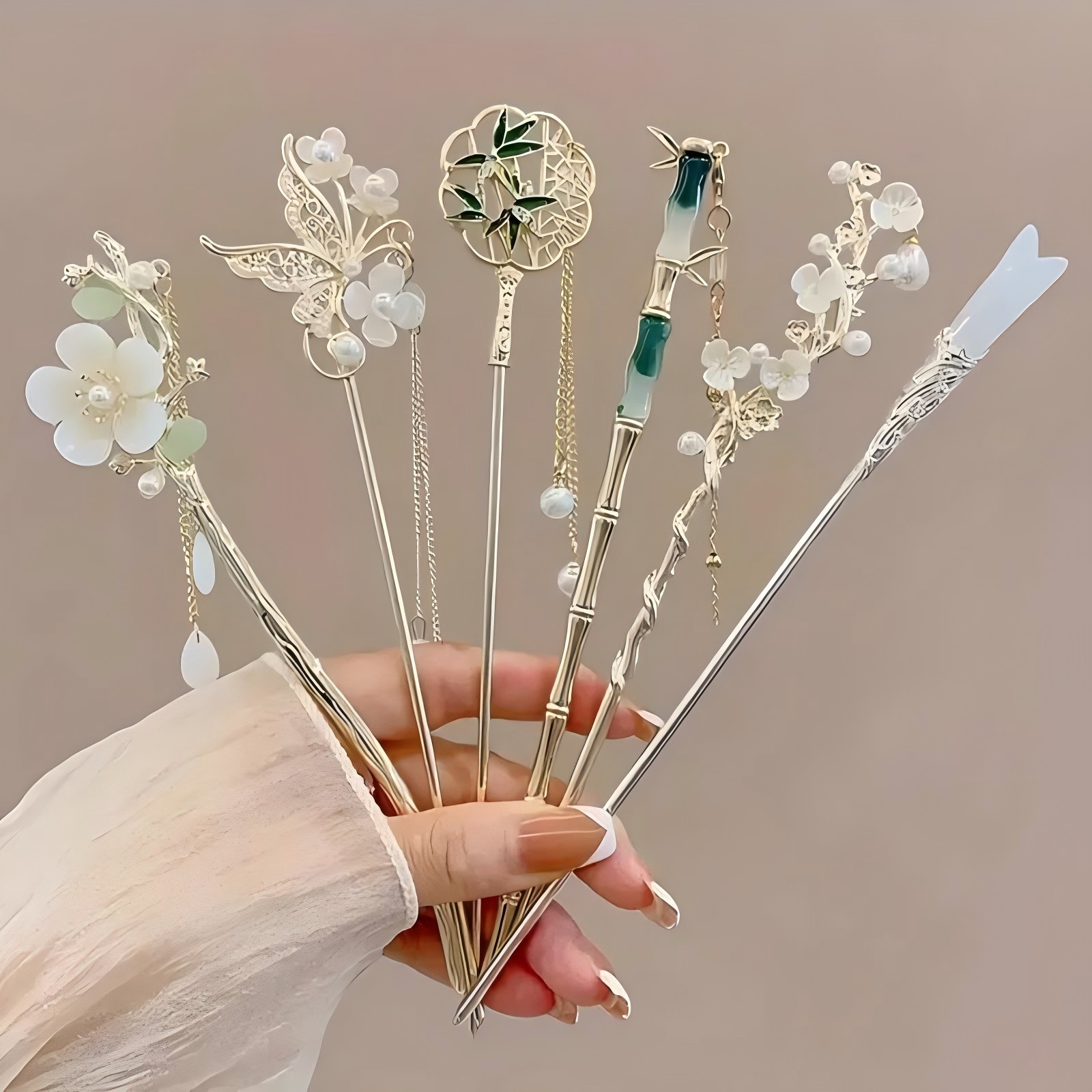 Women Accessories Wholesale - 1/6pcs Elegant Chinese Style Tassel Hair