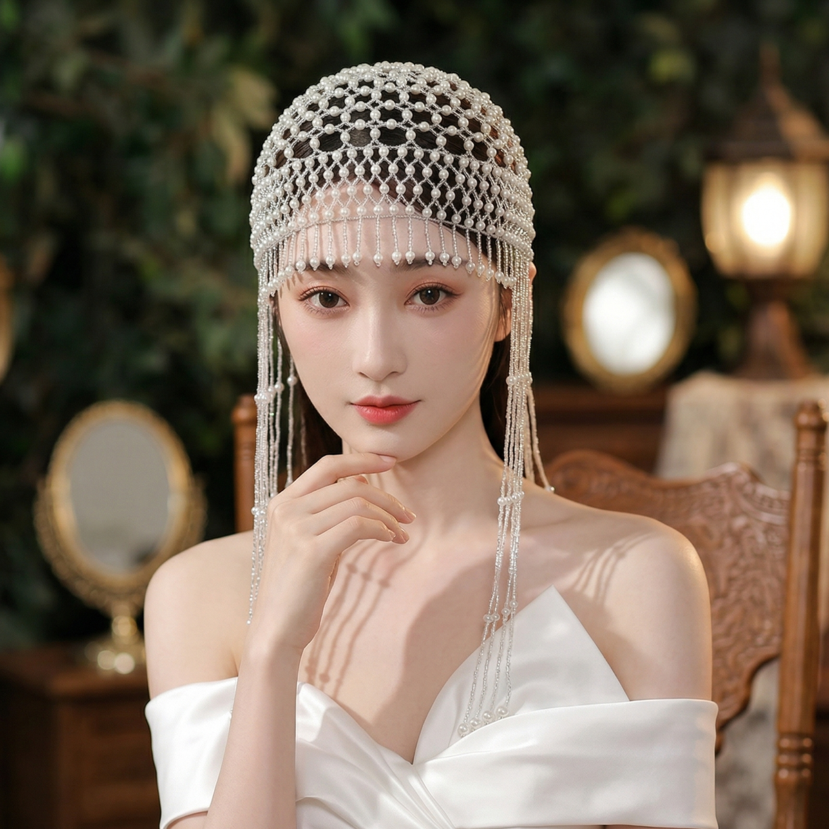 Luxury Pearls Beaded Headwrap  - Women Knight Accessories 리뷰 및 가격