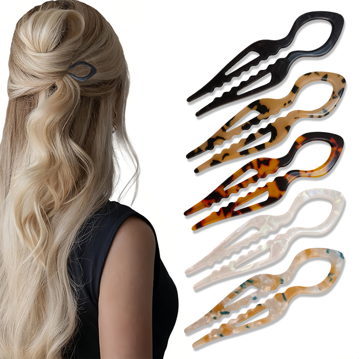 U-Shaped Hair Sticks Tortoises - Women Knight Accessories 리뷰 및 가격