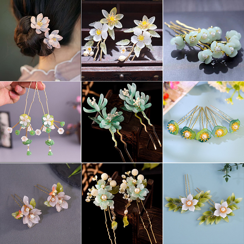 1Pair Vintage Hairpin Glazed F - Women Accessories Wholesale 리뷰 및 가격