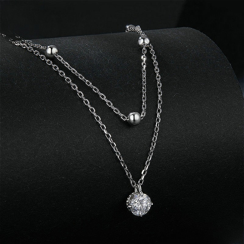A 925 sterling silver 0.5-cara - Layered Necklace Set 리뷰 및 가격