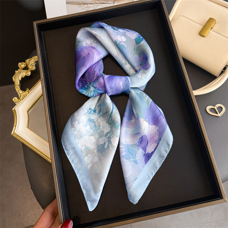 2026 New Floral Print Silk Squ - Silk Scarf Square 리뷰 및 가격