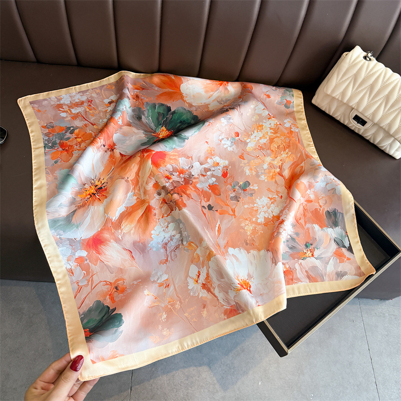 2026 New Floral Print Silk Squ - Silk Scarf Square 리뷰 및 가격