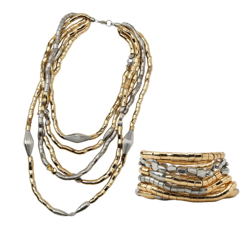 Fashion Hip Hop Gold Multi Lay - Layered Necklace Set 리뷰 및 가격