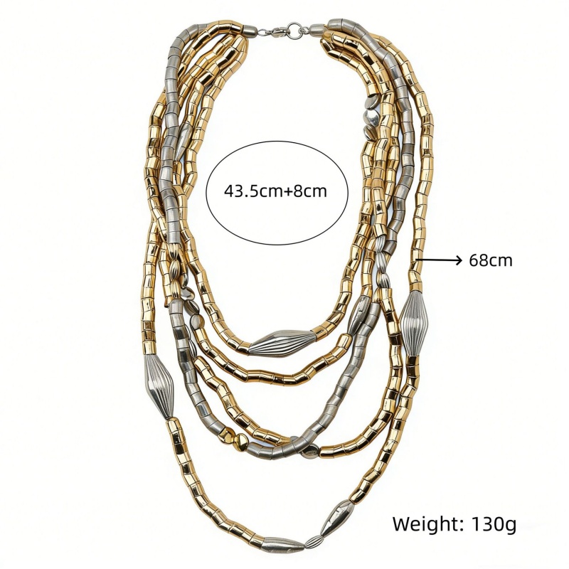 Fashion Hip Hop Gold Multi Lay - Layered Necklace Set 리뷰 및 가격