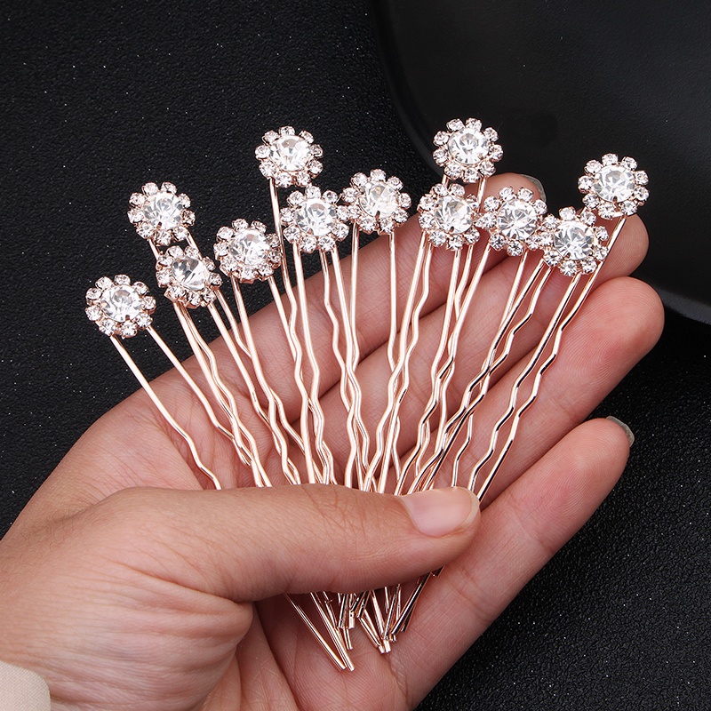 12PK/Set Fashion Rhinestone Fl - Women Accessories Wholesale 리뷰 및 가격