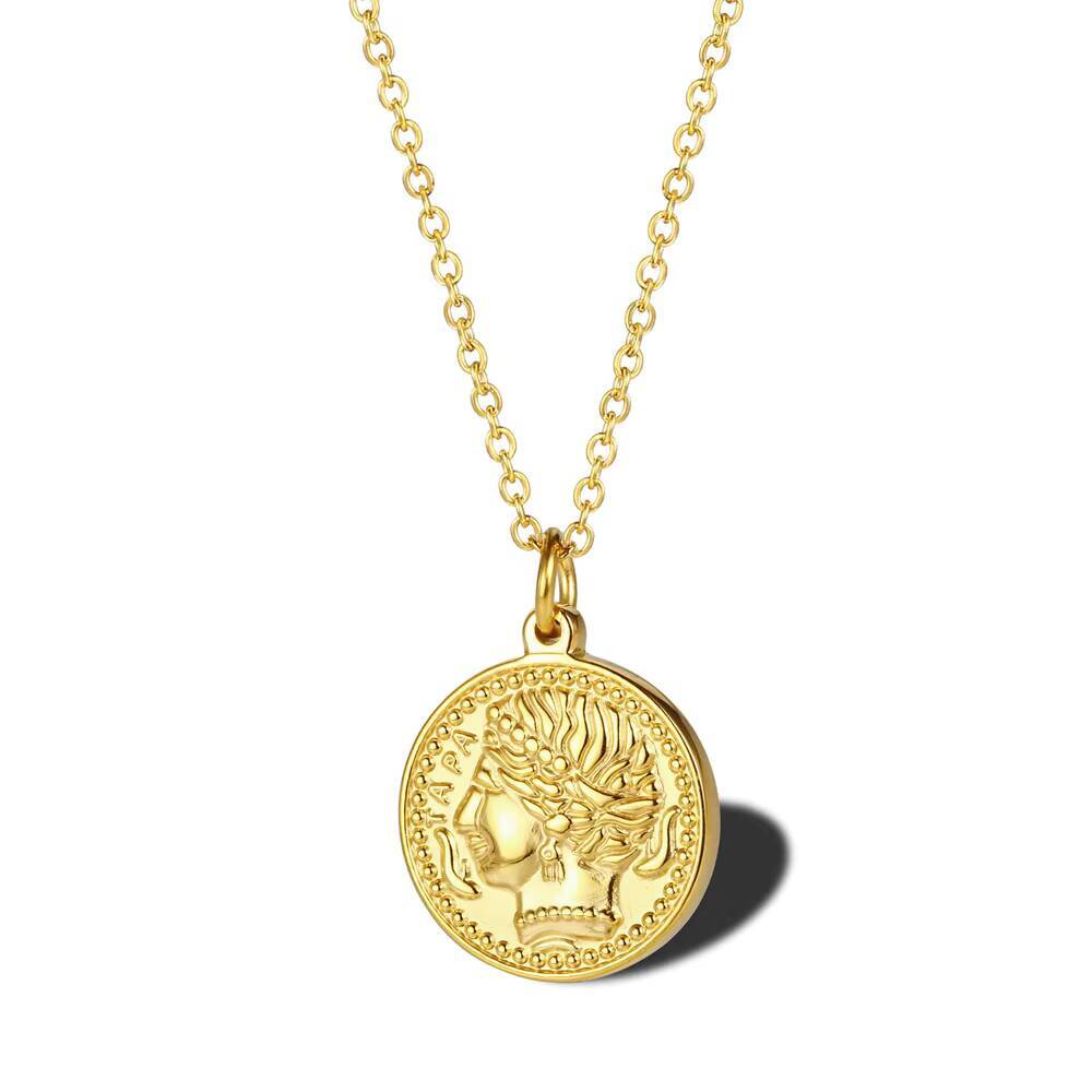 Women Delicate Gold Plated Eli - Coin Necklace Delicate 리뷰 및 가격