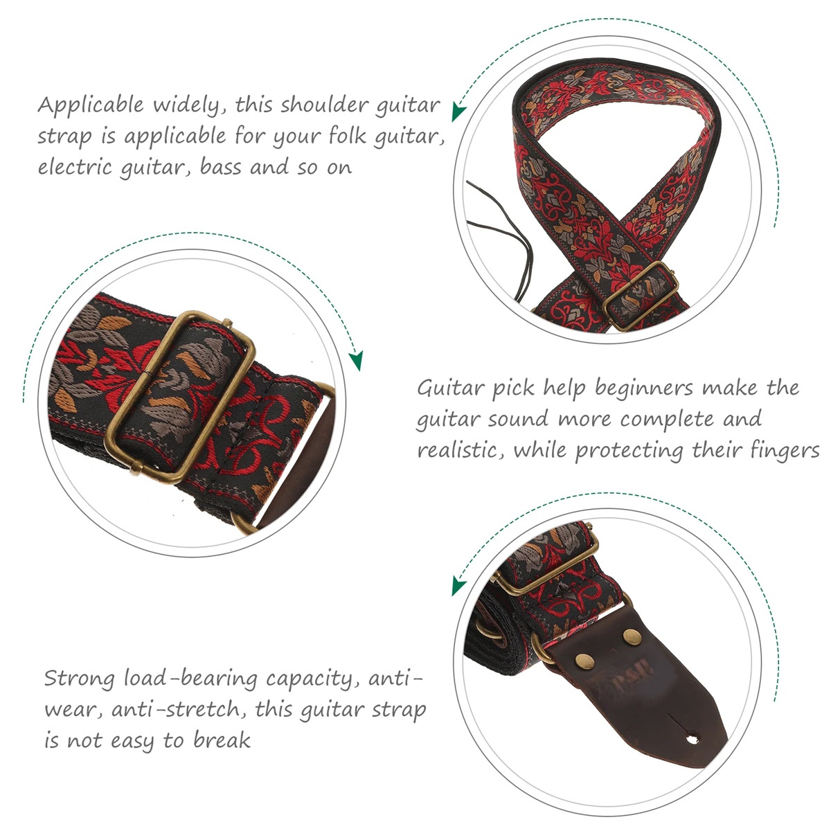 Miwayer Embroidered Guitar Str - Women Electronic Accessories 리뷰 및 가격
