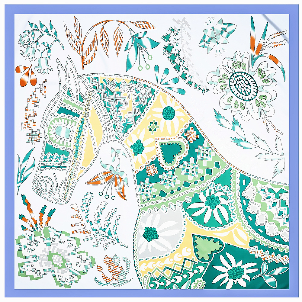 130cm Brand Women Scarves Desi - Silk Scarf Square 리뷰 및 가격