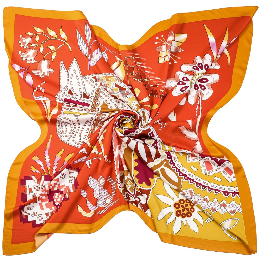 130cm Brand Women Scarves Desi - Silk Scarf Square 리뷰 및 가격