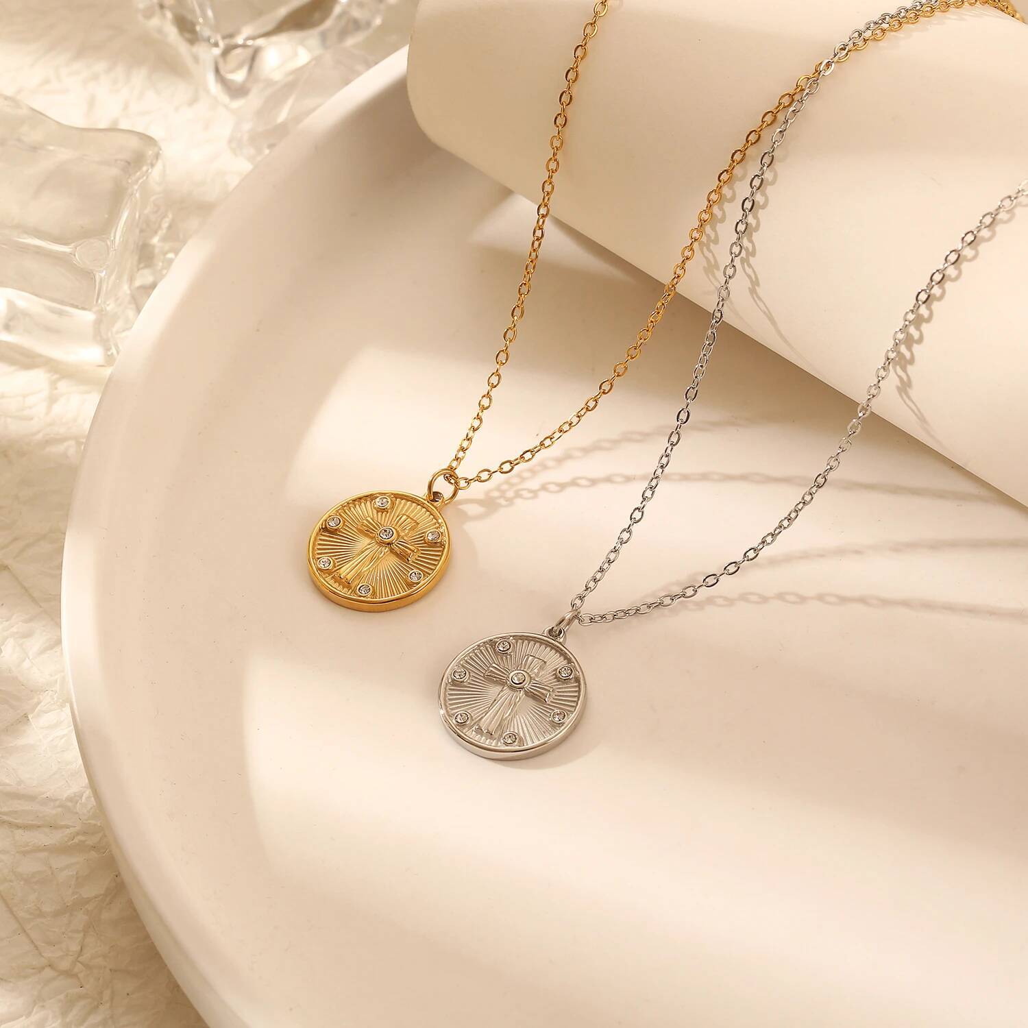 Women Delicate Round Coin Zirc - Coin Necklace Delicate 리뷰 및 가격