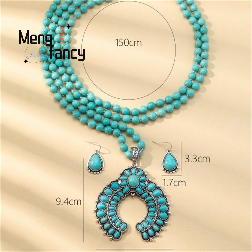 Retro Three-Layer Flower Earri - Layered Necklace Set 리뷰 및 가격