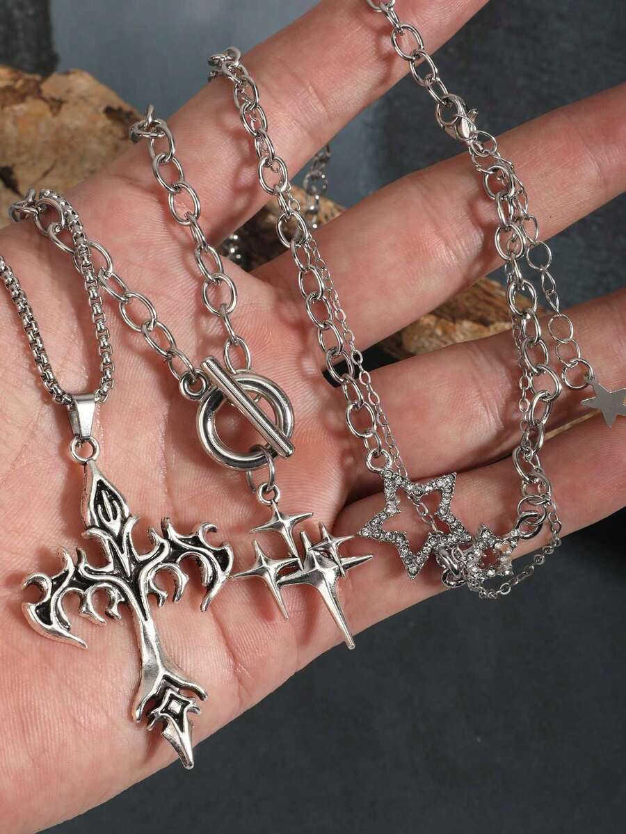 3pcs Layered Butterfly Heart P - Layered Necklace Set 리뷰 및 가격