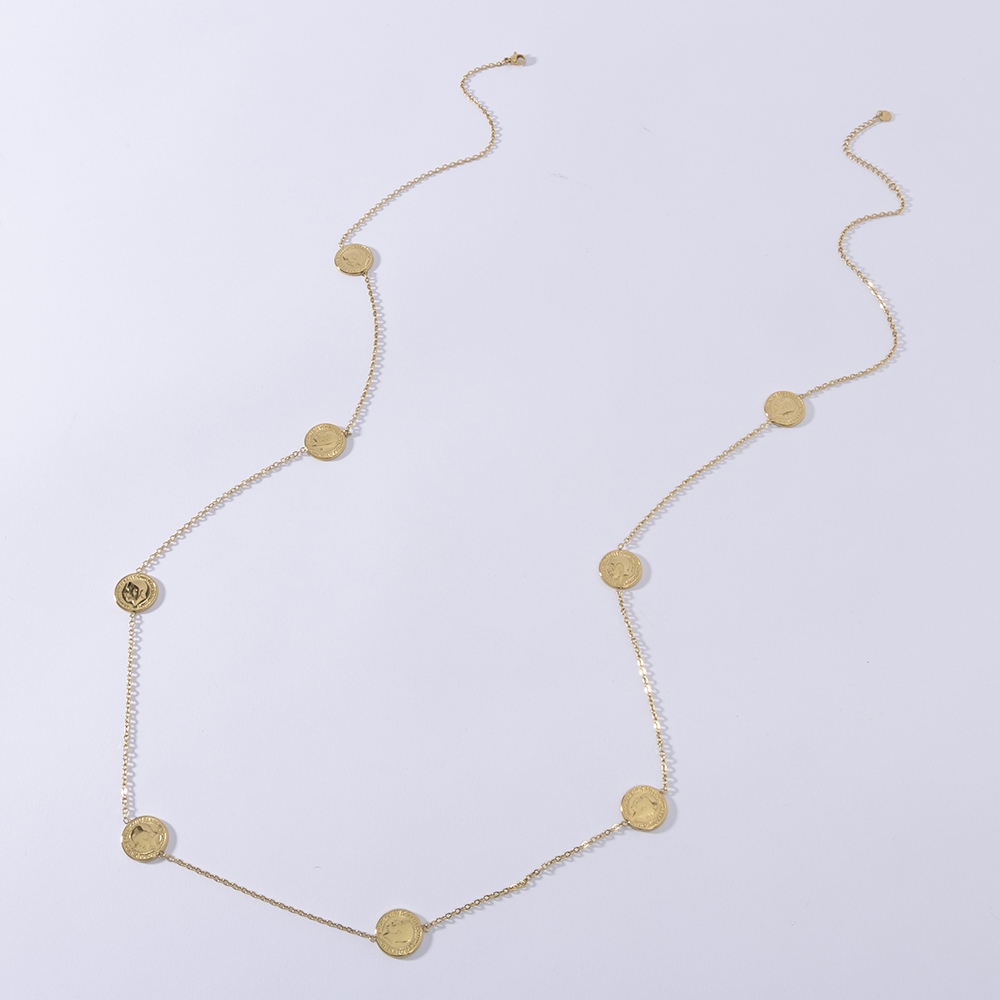 LUIZADA Stainless Steel Fashio - Coin Necklace Delicate 리뷰 및 가격