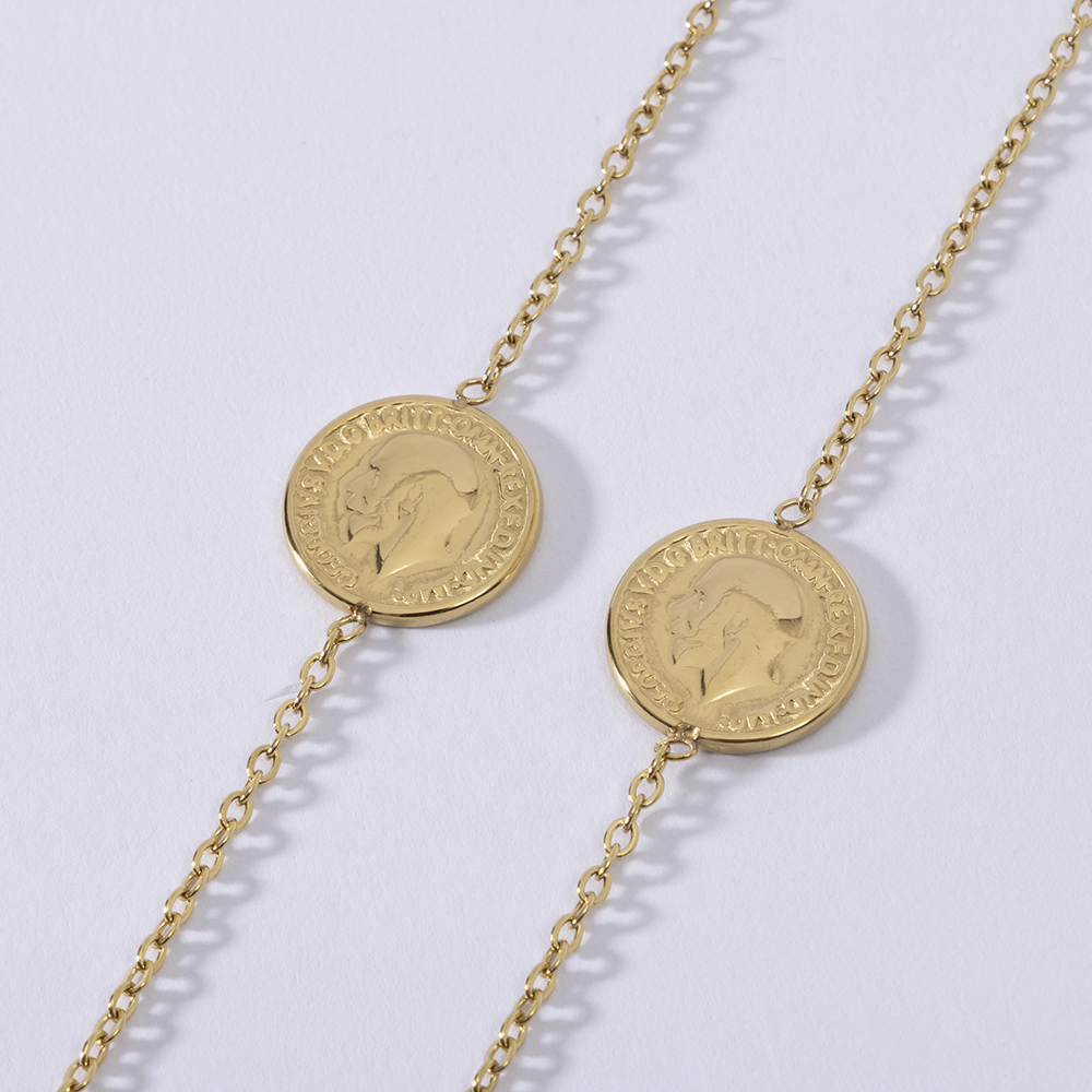 LUIZADA Stainless Steel Fashio - Coin Necklace Delicate 리뷰 및 가격