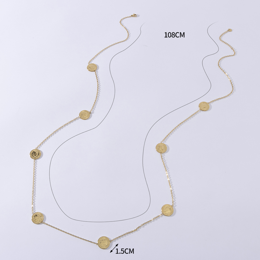 LUIZADA Stainless Steel Fashio - Coin Necklace Delicate 리뷰 및 가격