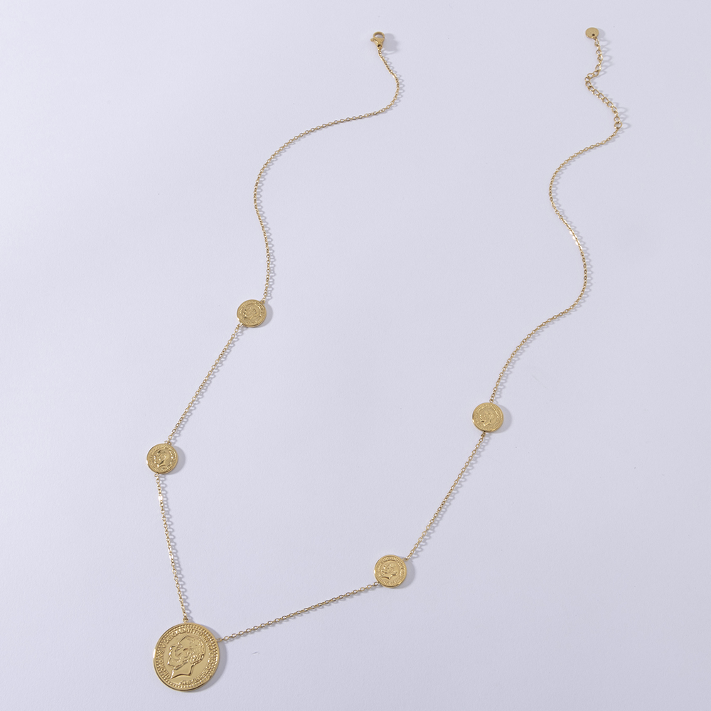 LUIZADA Stainless Steel Fashio - Coin Necklace Delicate 리뷰 및 가격