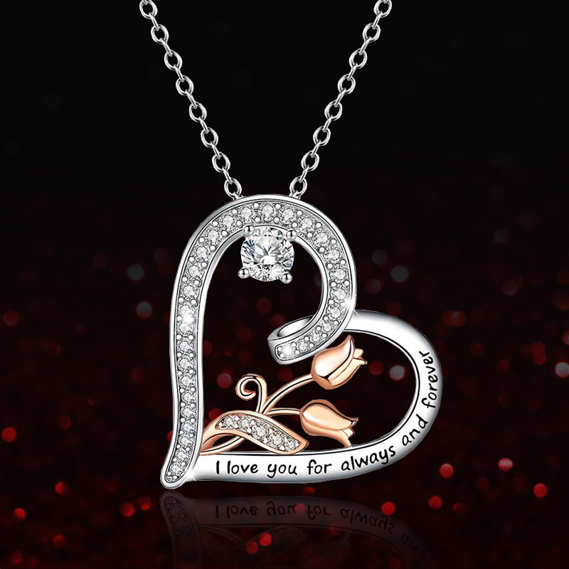 Heart Rose Necklace for Mom, M - Layered Necklace Set 리뷰 및 가격