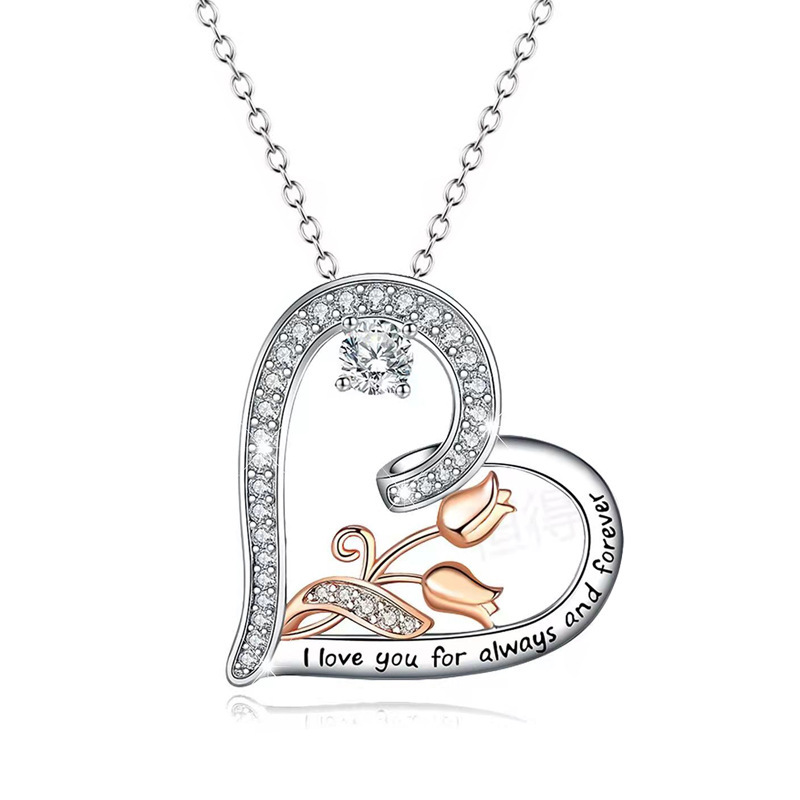 Heart Rose Necklace for Mom, M - Layered Necklace Set 리뷰 및 가격