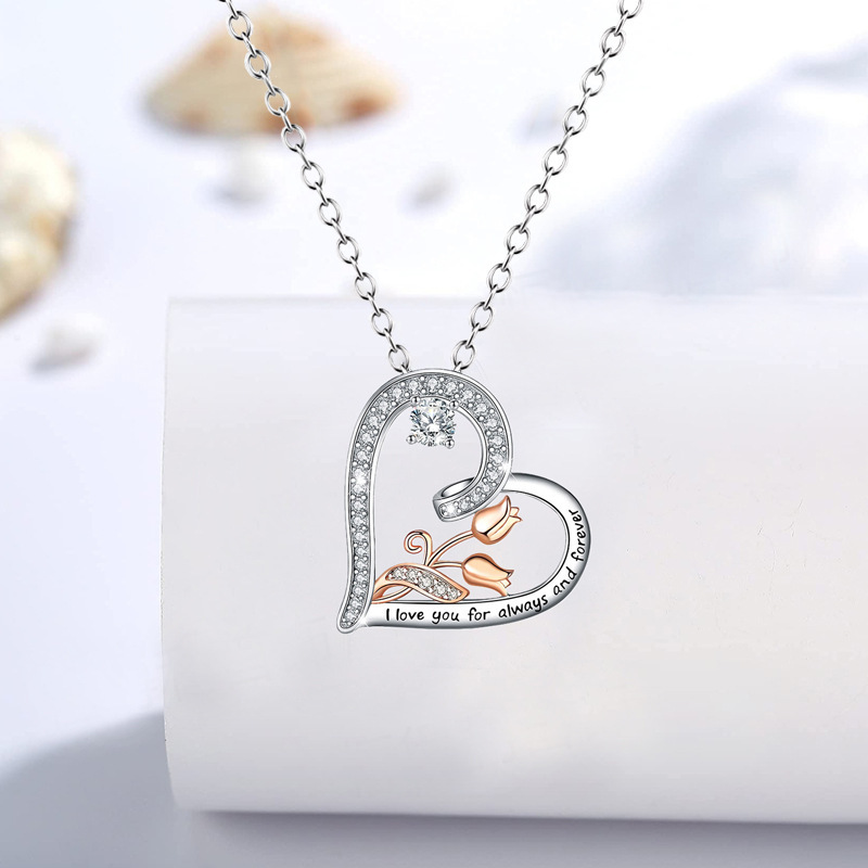 Heart Rose Necklace for Mom, M - Layered Necklace Set 리뷰 및 가격