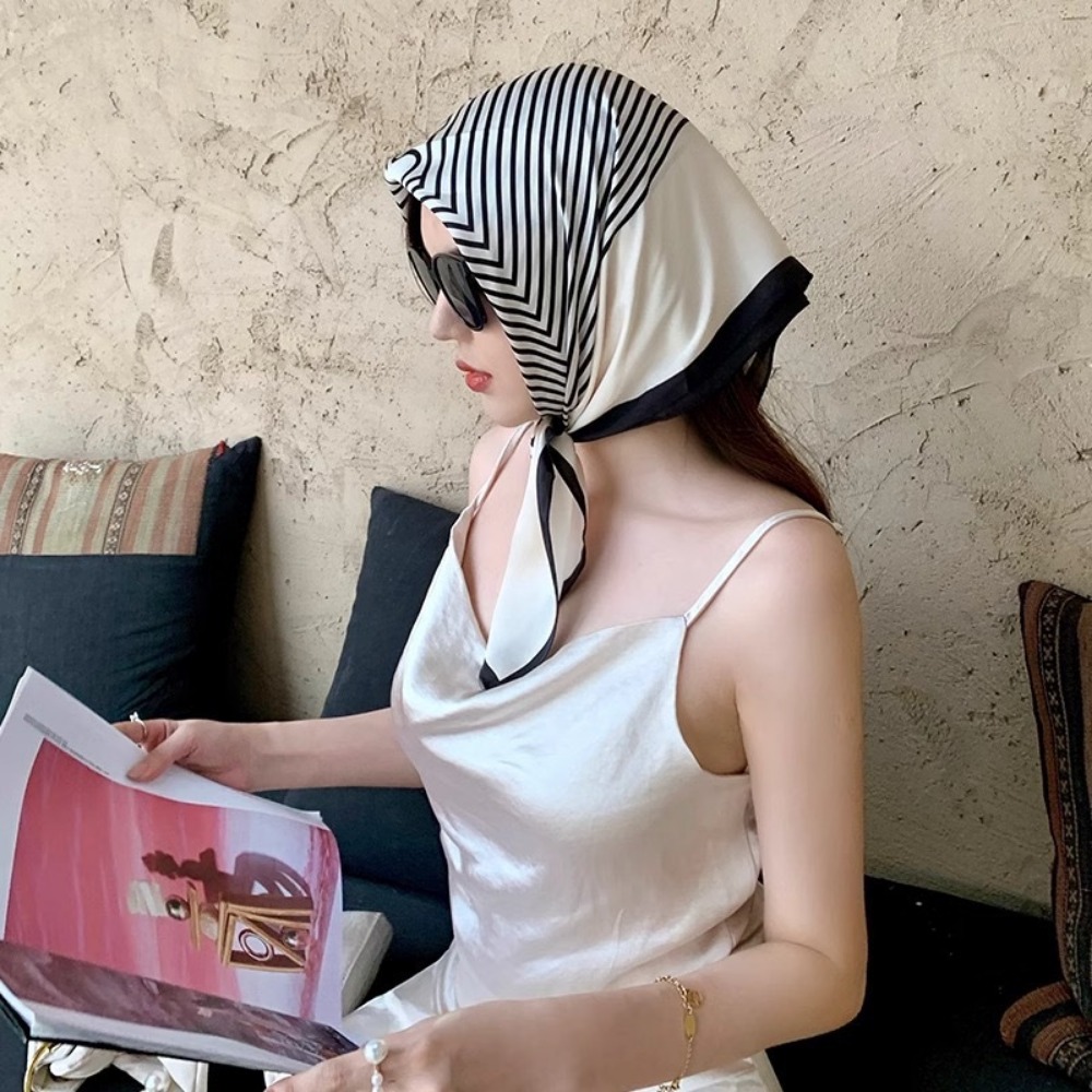 Fashion Satin Square Scarf for - Silk Scarf Square 리뷰 및 가격
