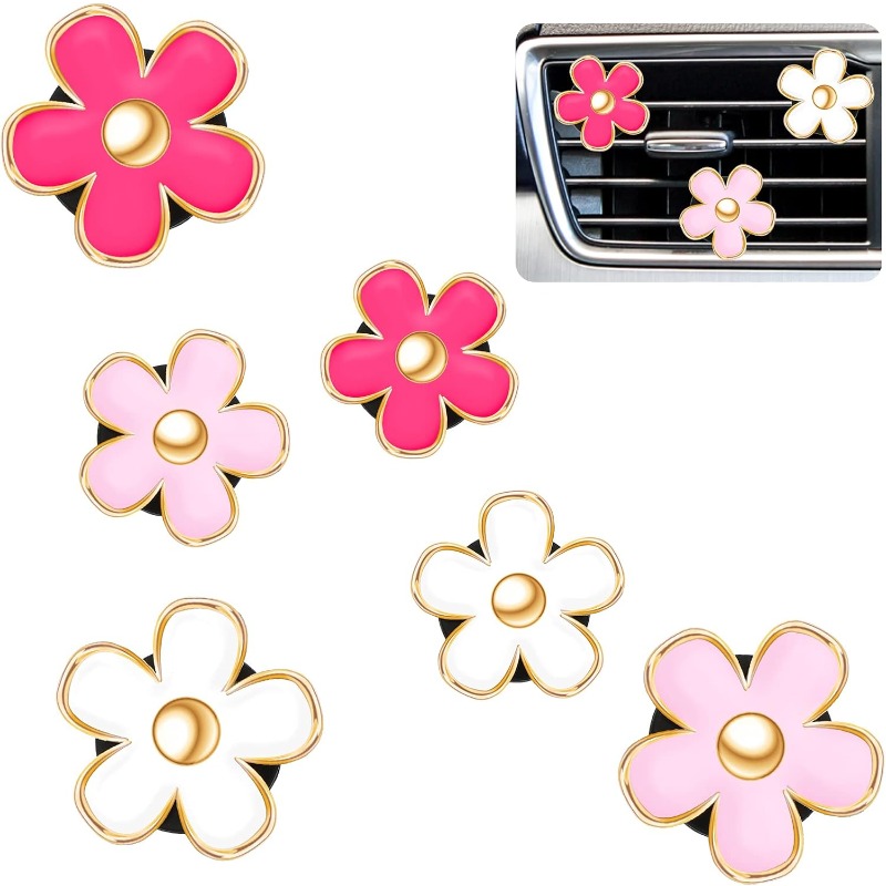 6PCS Daisy Flower Air Vent Cli - Women Accessories Outlet 리뷰 및 가격