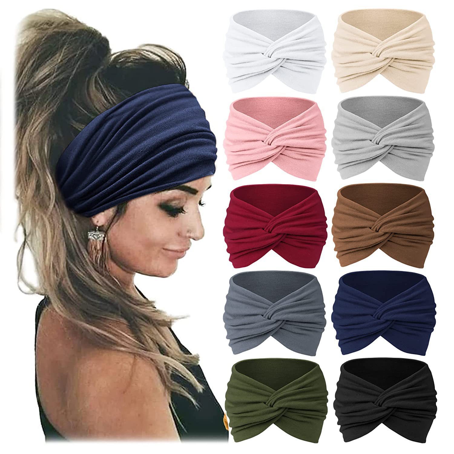 Women's Wide Elastic Headband, - Women'S Yoga Accessories 리뷰 및 가격