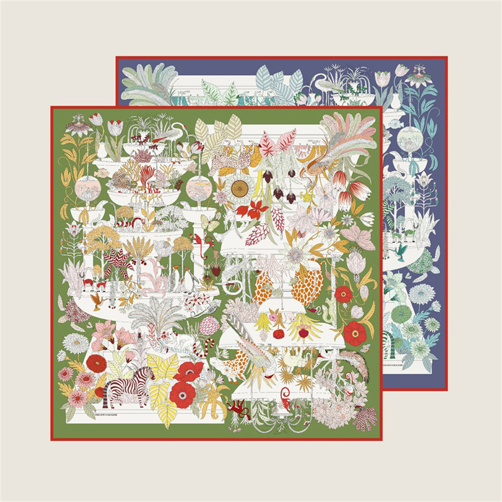 POBING Hand Rolled Twill Silk  - Silk Scarf Square 리뷰 및 가격