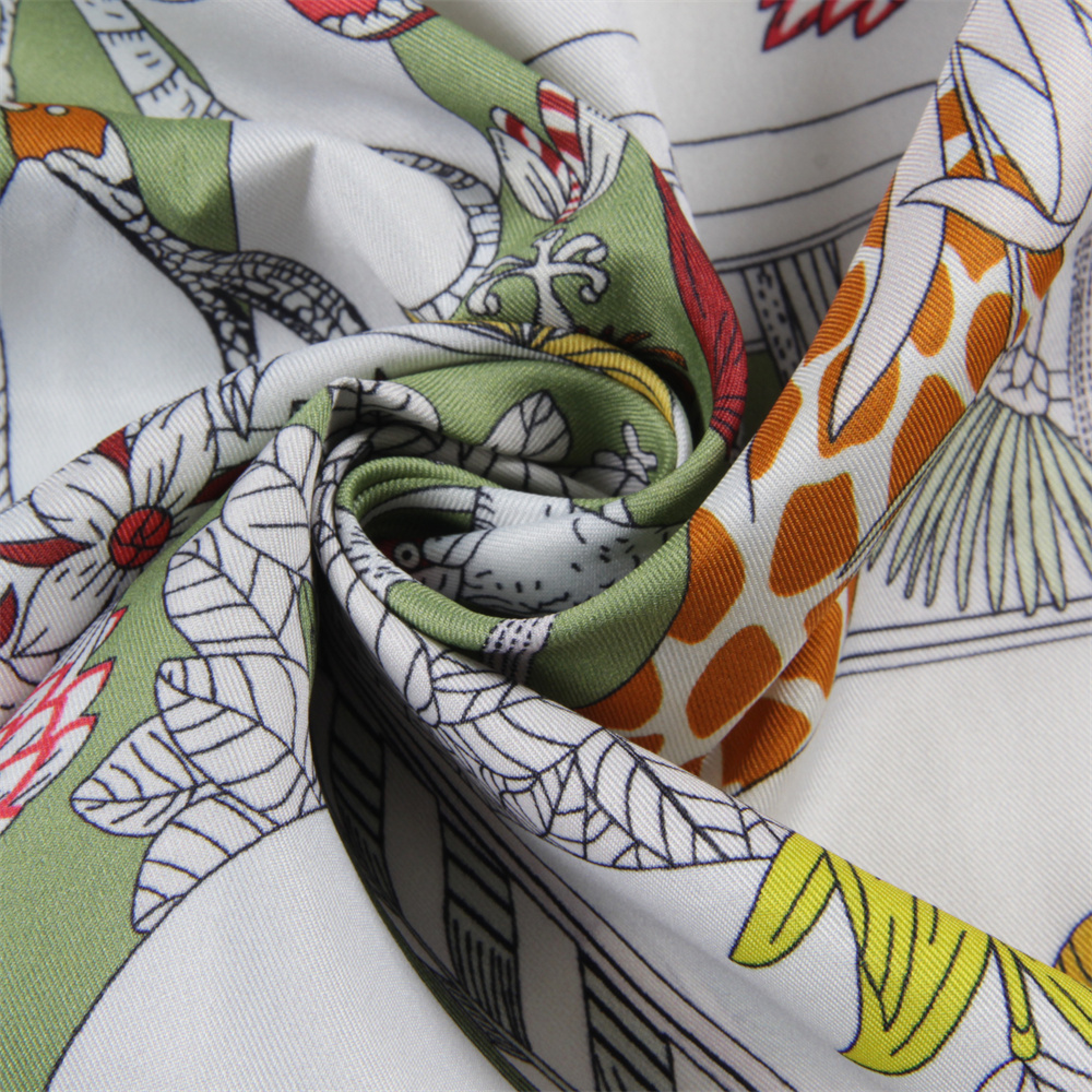 POBING Hand Rolled Twill Silk  - Silk Scarf Square 리뷰 및 가격