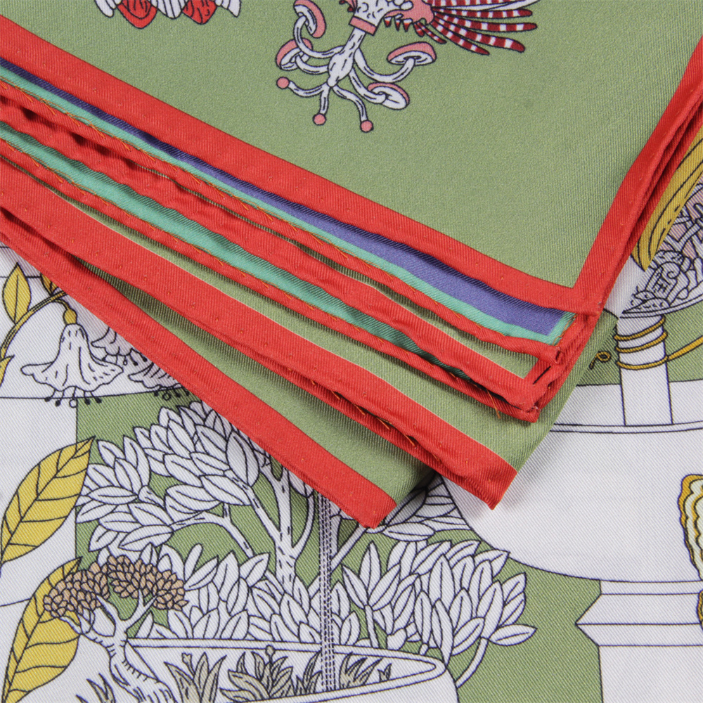 POBING Hand Rolled Twill Silk  - Silk Scarf Square 리뷰 및 가격