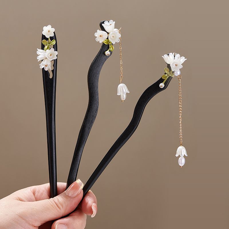 Wooden Flower Hairpin Vintage  - Women Accessories Wholesale 리뷰 및 가격