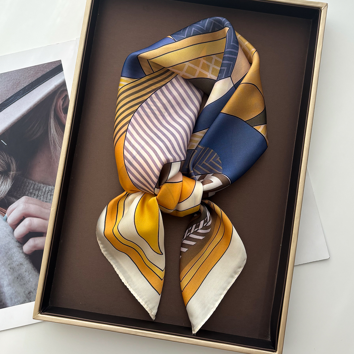 Luxury Square Scarf For Women  - Silk Scarf Square 리뷰 및 가격