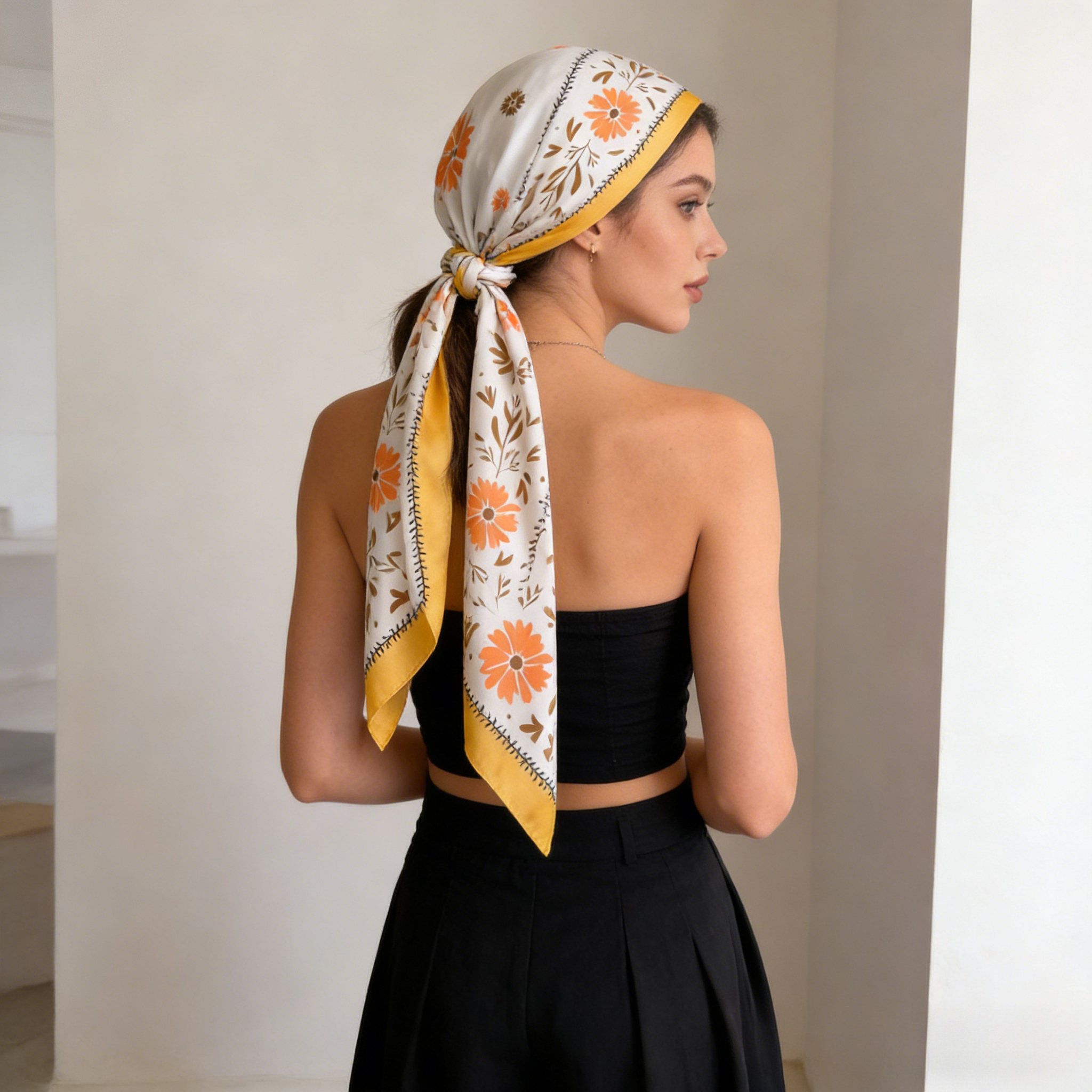 1Pc new printed fashion silk s - Silk Scarf Square 리뷰 및 가격