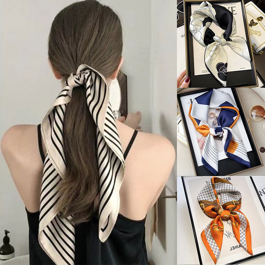 70×70cm Satin Square Scarf, Si - Silk Scarf Square 리뷰 및 가격
