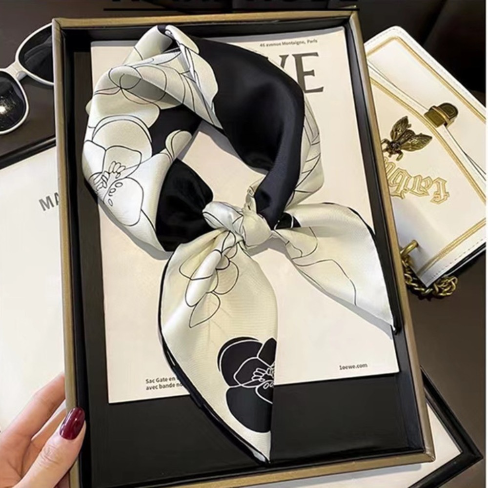 70×70cm Satin Square Scarf, Si - Silk Scarf Square 리뷰 및 가격