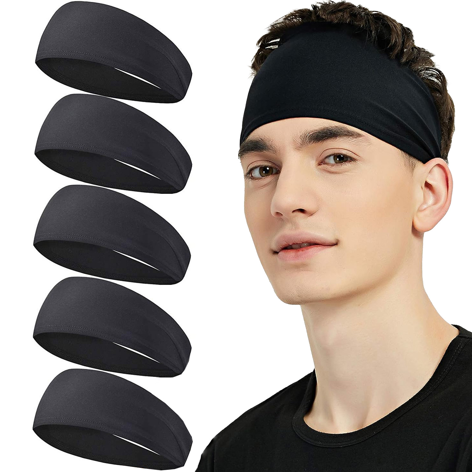 Sweatband for Men Women Elasti - Women'S Yoga Accessories 리뷰 및 가격