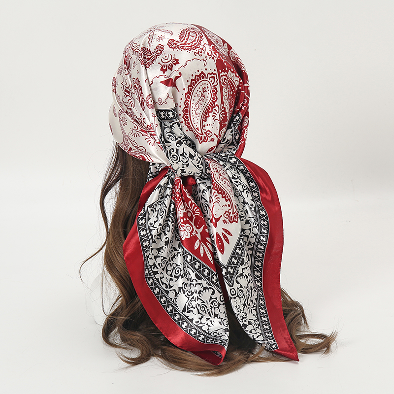 Satin Square Scarf Women Musli - Silk Scarf Square 리뷰 및 가격