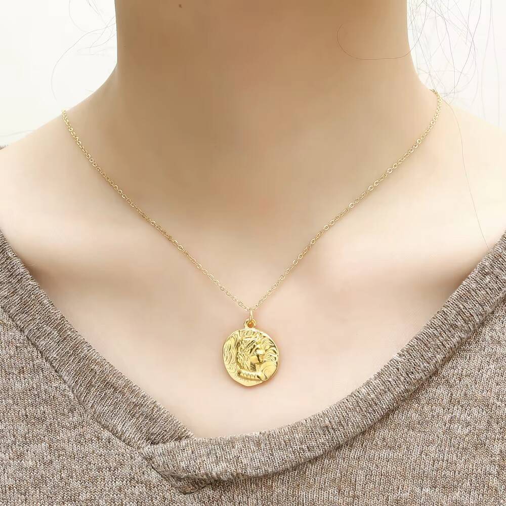 Stainless Steel Gold Plated Qu - Coin Necklace Delicate 리뷰 및 가격