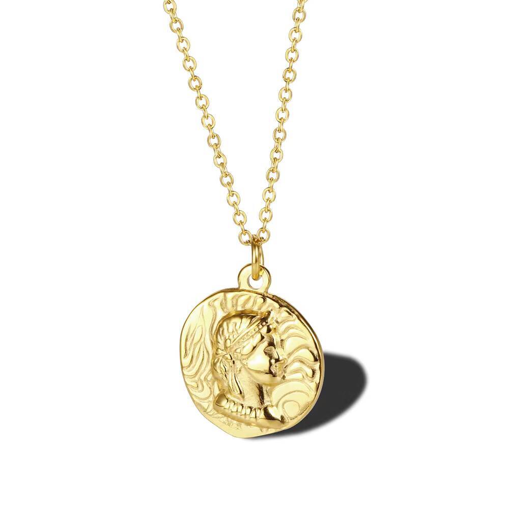 Stainless Steel Gold Plated Qu - Coin Necklace Delicate 리뷰 및 가격