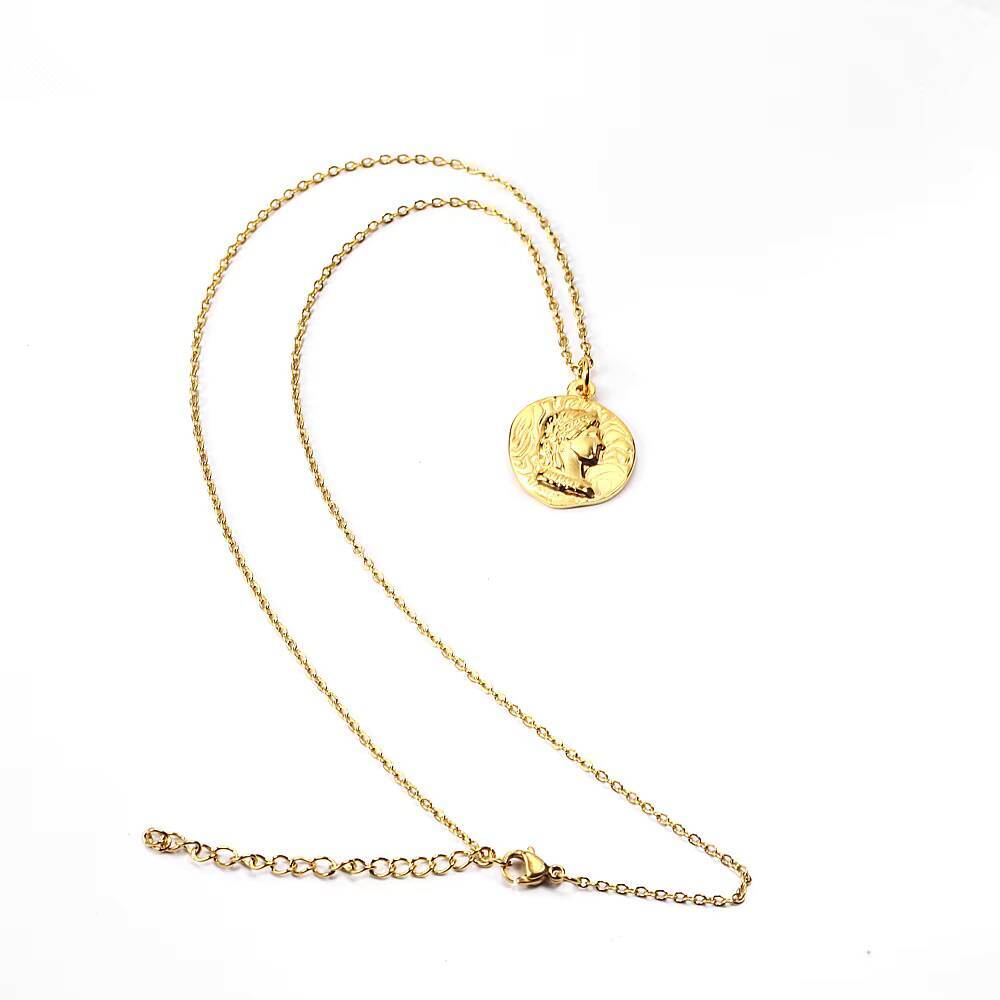 Stainless Steel Gold Plated Qu - Coin Necklace Delicate 리뷰 및 가격