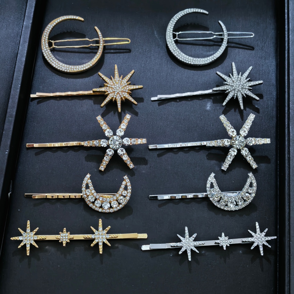 3/4 pcs set Crystal Star Hairp - Women Knight Accessories 리뷰 및 가격