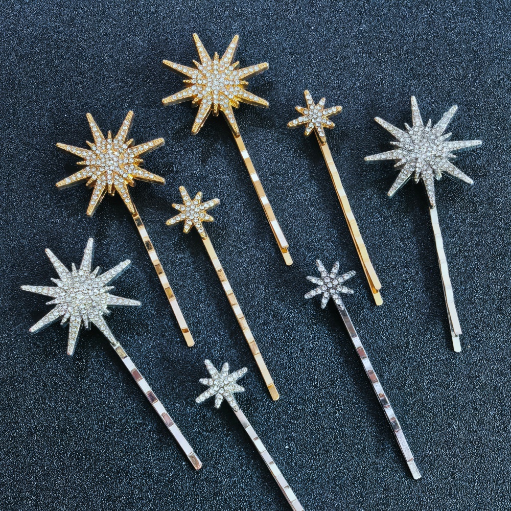 3/4 pcs set Crystal Star Hairp - Women Knight Accessories 리뷰 및 가격