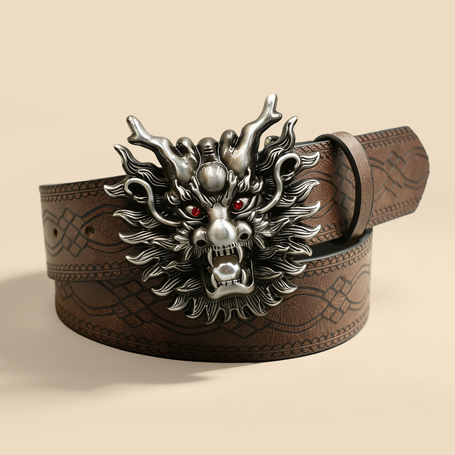 Chinese Dragon Head Buckle Bel - Women Electronic Accessories 리뷰 및 가격