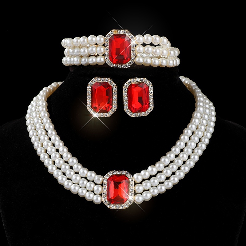 Bridal multi-layer imitation p - Layered Necklace Set 리뷰 및 가격