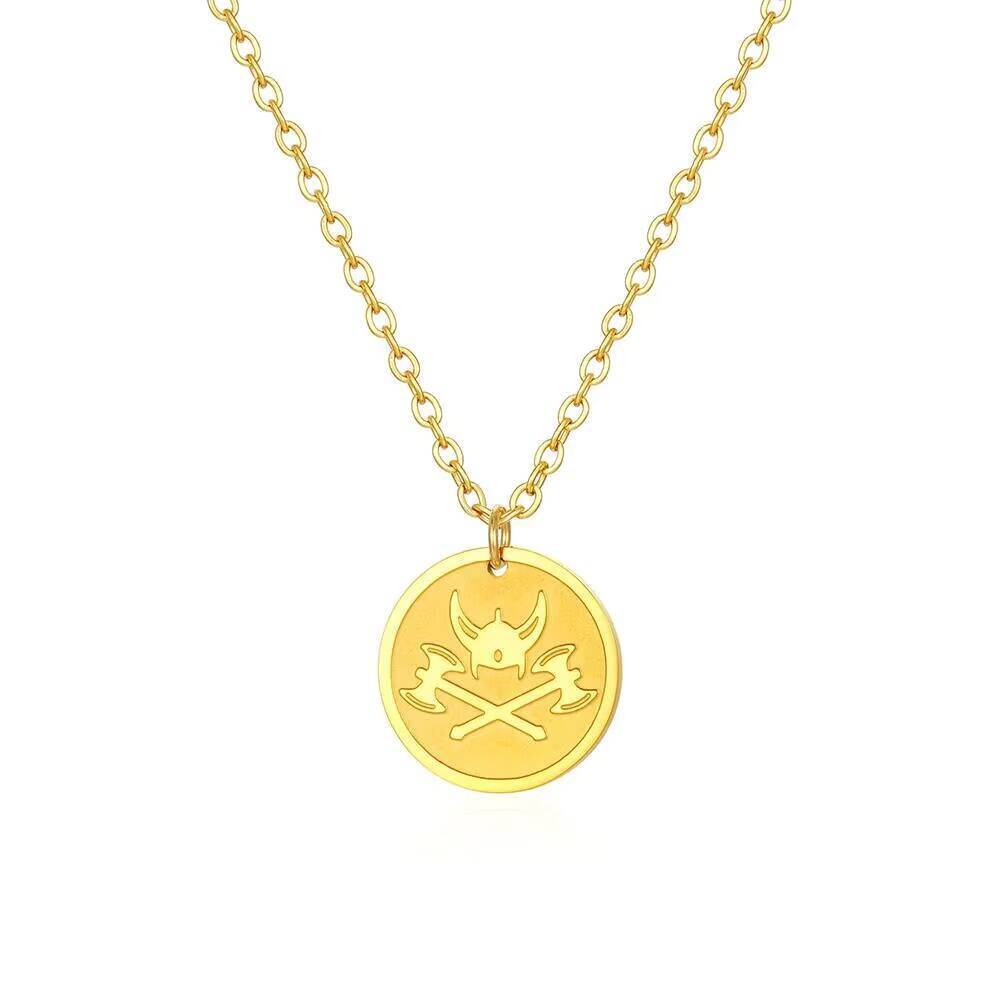Gold Plated Viking Axe Pendant - Coin Necklace Delicate 리뷰 및 가격