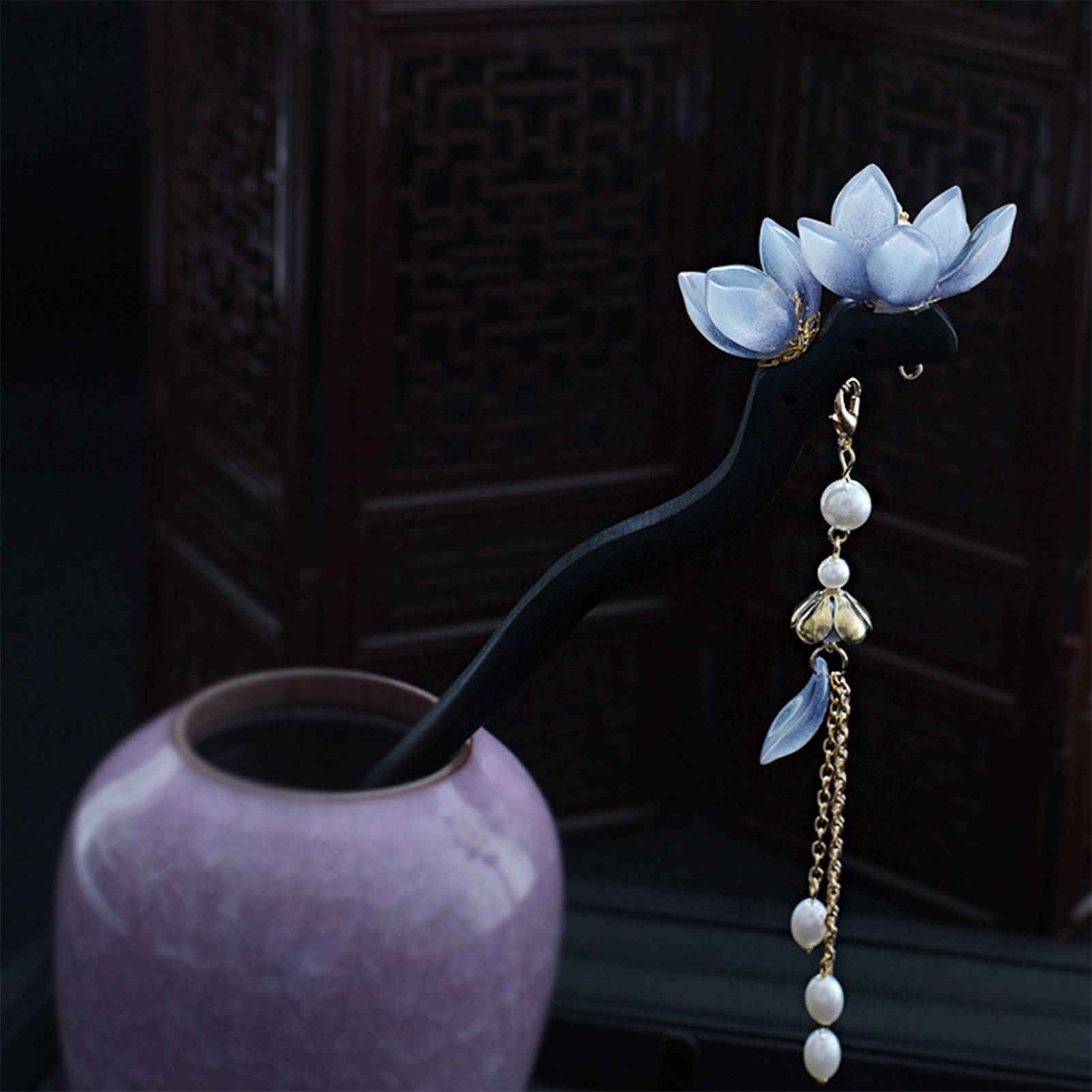 Blue Flower Hair Stick Vintage - Women Accessories Wholesale 리뷰 및 가격