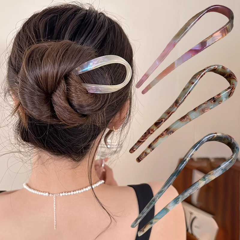 U-Shaped Hair Sticks Acetate A - Women Knight Accessories 리뷰 및 가격