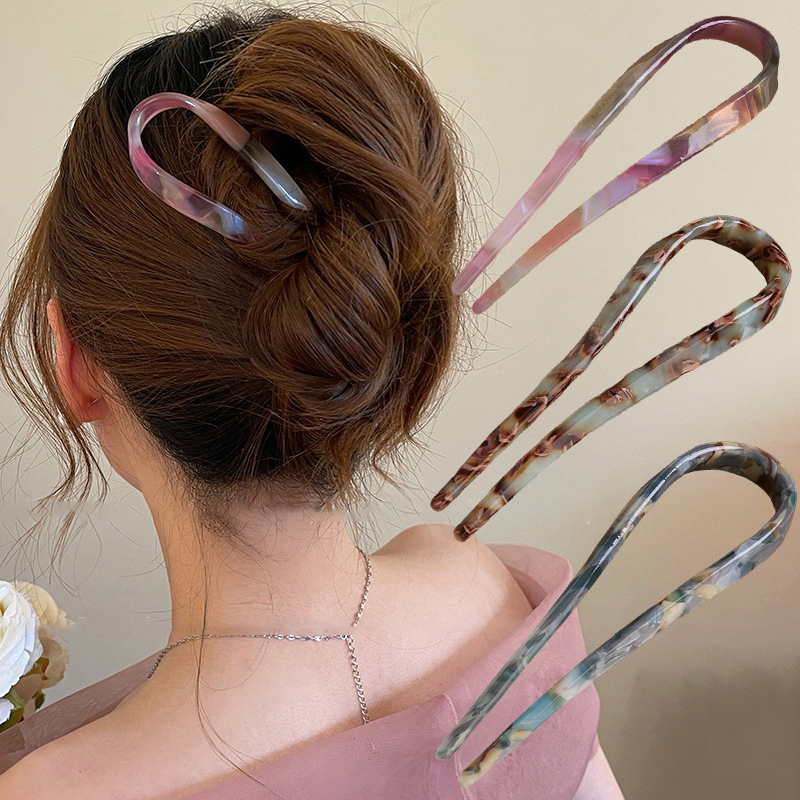 U-Shaped Hair Sticks Acetate A - Women Knight Accessories 리뷰 및 가격